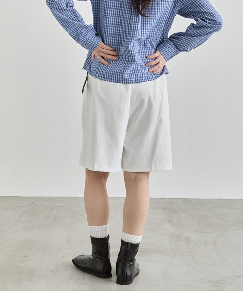 NUJOH（ヌゾ）の「Bermuda Half Pants / バミューダハーフパンツ（その他パンツ・レディース・チャコールグレー/ブラック/ホワイト/ベージュ・FREE）」の7枚目の写真