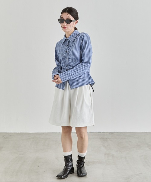 NUJOH（ヌゾ）の「Bermuda Half Pants / バミューダハーフパンツ（その他パンツ・レディース・チャコールグレー/ブラック/ホワイト/ベージュ・FREE）」の10枚目の写真