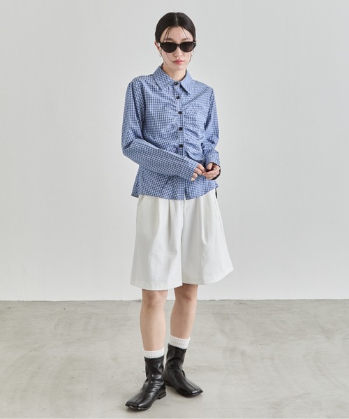 NUJOH（ヌゾ）の「Bermuda Half Pants / バミューダハーフパンツ（その他パンツ・レディース・チャコールグレー/ブラック/ホワイト/ベージュ・FREE）」の12枚目の写真