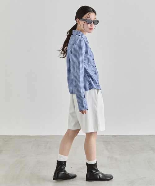 NUJOH（ヌゾ）の「Bermuda Half Pants / バミューダハーフパンツ（その他パンツ・レディース・チャコールグレー/ブラック/ホワイト/ベージュ・FREE）」の16枚目の写真