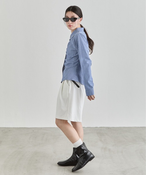 NUJOH（ヌゾ）の「Bermuda Half Pants / バミューダハーフパンツ（その他パンツ・レディース・チャコールグレー/ブラック/ホワイト/ベージュ・FREE）」の13枚目の写真