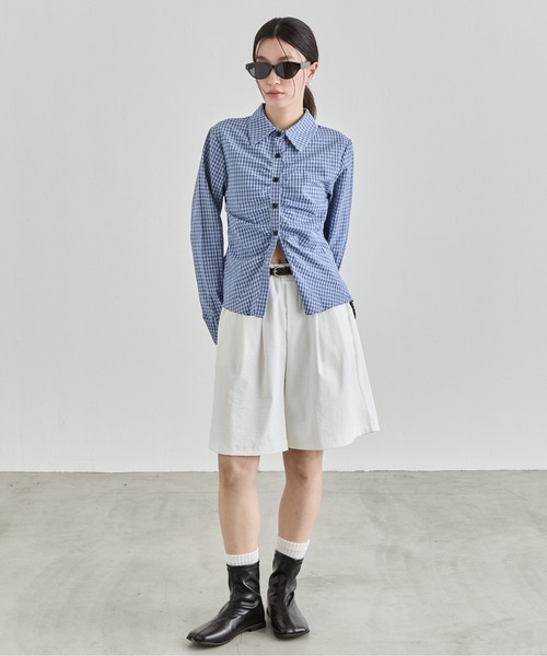 NUJOH（ヌゾ）の「Bermuda Half Pants / バミューダハーフパンツ（その他パンツ・レディース・チャコールグレー/ブラック/ホワイト/ベージュ・FREE）」の15枚目の写真