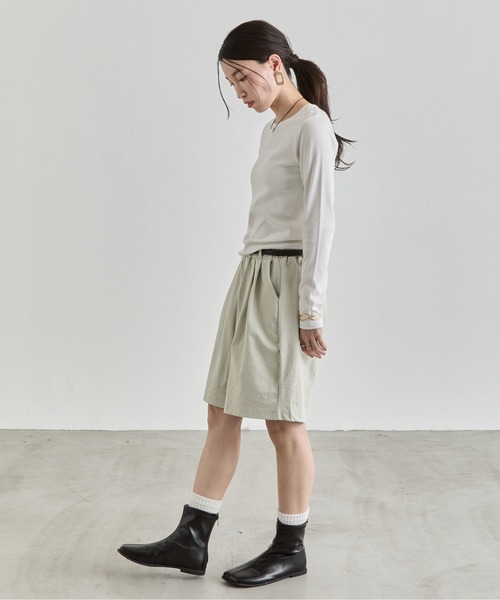 NUJOH（ヌゾ）の「Bermuda Half Pants / バミューダハーフパンツ（その他パンツ・レディース・チャコールグレー/ブラック/ホワイト/ベージュ・FREE）」の20枚目の写真