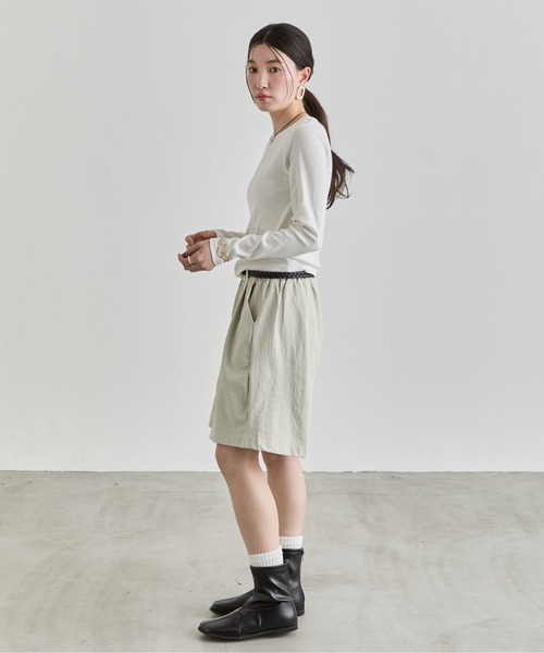 NUJOH（ヌゾ）の「Bermuda Half Pants / バミューダハーフパンツ（その他パンツ・レディース・チャコールグレー/ブラック/ホワイト/ベージュ・FREE）」の21枚目の写真
