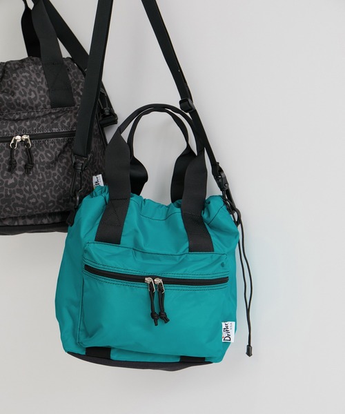 Drifter（ドリフター）の「【Drifter/ドリフター】HANDLE POCKET TOTE（トートバッグ・レディース・ターコイズブルー/ブラック系その他2/ブラック・FREE）」の4枚目の写真
