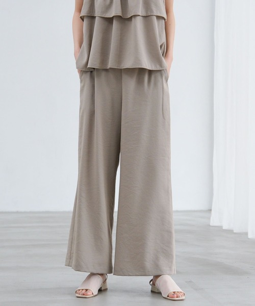 LAKOLE（ラコレ）の「リネンライクイージーパンツ2 / 657098（その他パンツ・レディース・ライトグリーン/チャコール/アイボリー/グレイッシュベージュ・MEDIUM/LARGE）」の12枚目の写真