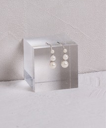 【Peony/ピオニー】ラインパールフープデザインピアス