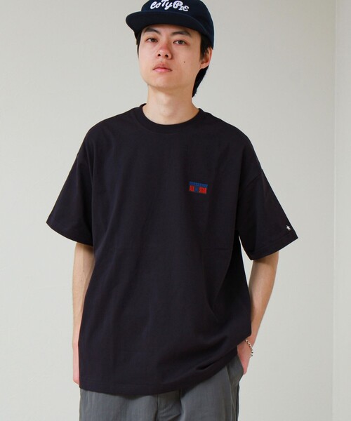 CONVERSE(コンバース)の「【CONVERSE】プレートロゴ 半袖Tシャツ(Tシャツ/カットソー・メンズ・アイボリー/ネイビー/ホワイト/ブラック・L/M)」の7枚目の写真