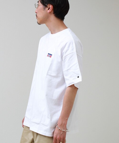 CONVERSE(コンバース)の「【CONVERSE】プレートロゴ 半袖Tシャツ(Tシャツ/カットソー・メンズ・アイボリー/ネイビー/ホワイト/ブラック・L/M)」の19枚目の写真