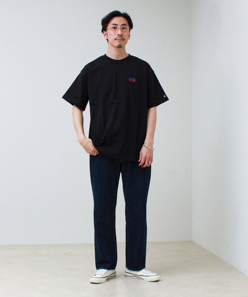 CONVERSE(コンバース)の「【CONVERSE】プレートロゴ 半袖Tシャツ(Tシャツ/カットソー・メンズ・アイボリー/ネイビー/ホワイト/ブラック・L/M)」の13枚目の写真