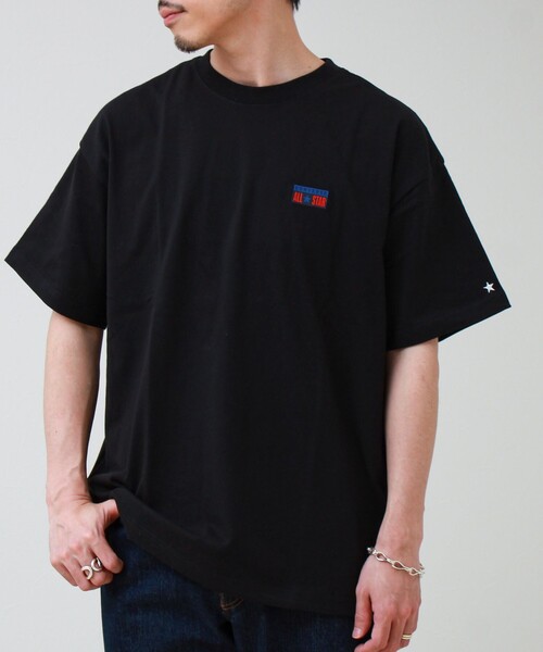 CONVERSE(コンバース)の「【CONVERSE】プレートロゴ 半袖Tシャツ(Tシャツ/カットソー・メンズ・アイボリー/ネイビー/ホワイト/ブラック・L/M)」の11枚目の写真