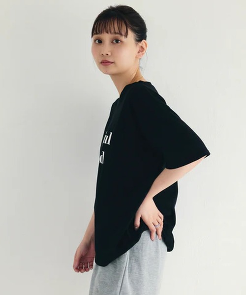 merrylatte（メリーラテ）の「ﾛｺﾞﾌﾟﾘﾝﾄTｼｬﾂ【IROHANI】（Tシャツ/カットソー・レディース・ブラック・FREE）」の3枚目の写真