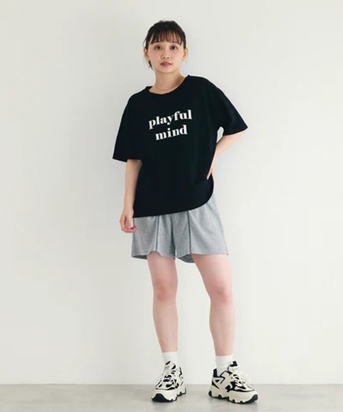 merrylatte（メリーラテ）の「ﾛｺﾞﾌﾟﾘﾝﾄTｼｬﾂ【IROHANI】（Tシャツ/カットソー・レディース・ブラック・FREE）」の8枚目の写真