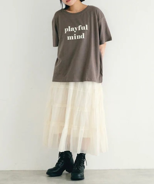 merrylatte（メリーラテ）の「ﾛｺﾞﾌﾟﾘﾝﾄTｼｬﾂ【IROHANI】（Tシャツ/カットソー・レディース・ブラック・FREE）」の13枚目の写真