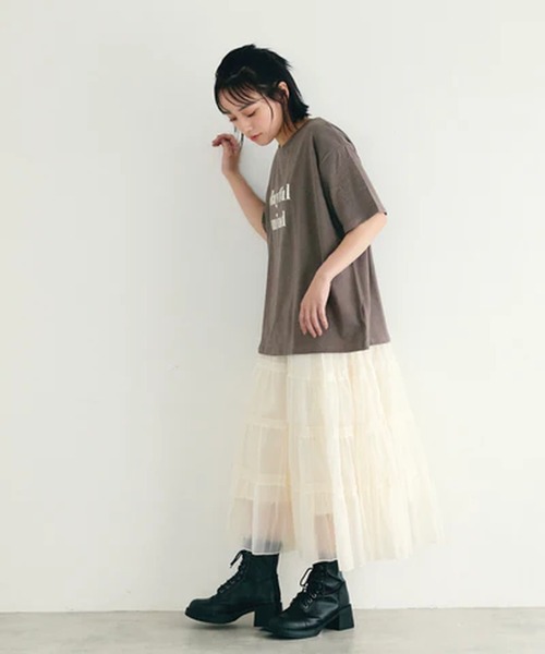 merrylatte（メリーラテ）の「ﾛｺﾞﾌﾟﾘﾝﾄTｼｬﾂ【IROHANI】（Tシャツ/カットソー・レディース・ブラック・FREE）」の14枚目の写真