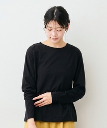 リブ イン コンフォート 素肌のように心地よい 綿100%のシアースキンクルーネックトップス