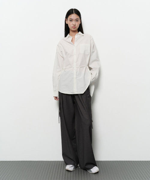 DIAGONAL(ダイアゴナル)の「CURVED STRING SHIRTS (white)(シャツ/ブラウス・レディース・その他・FREE)」の3枚目の写真