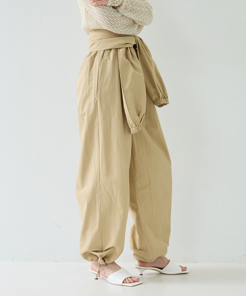 GALLEST（ギャレスト）の「【一部店舗限定】ウエストラップジョガーパンツ（その他パンツ・レディース・ベージュ/オフホワイト/ブラック・38）」の20枚目の写真