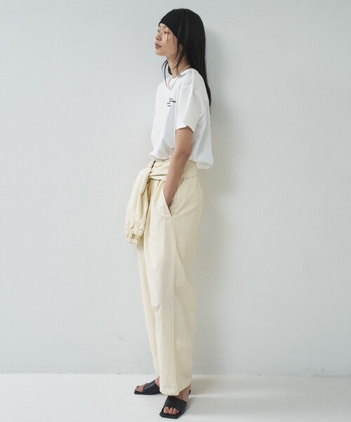 GALLEST（ギャレスト）の「【一部店舗限定】ウエストラップジョガーパンツ（その他パンツ・レディース・ベージュ/オフホワイト/ブラック・38）」の16枚目の写真