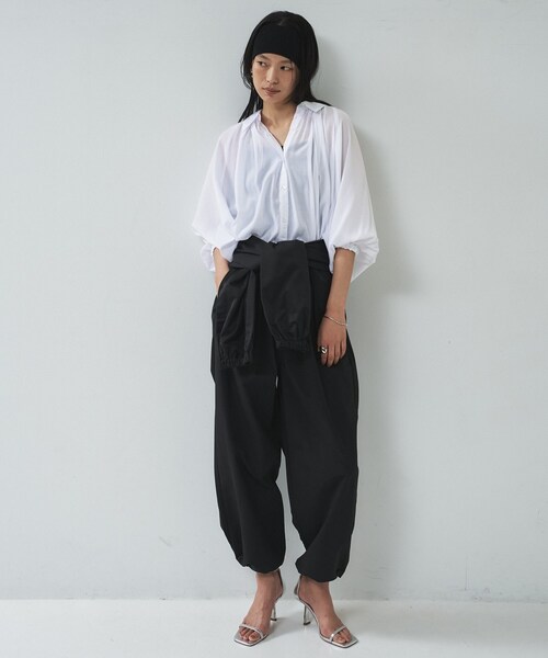 GALLEST（ギャレスト）の「【一部店舗限定】ウエストラップジョガーパンツ（その他パンツ・レディース・ベージュ/オフホワイト/ブラック・38）」の7枚目の写真