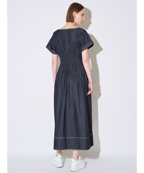 ELENDEEK（エレンディーク）の「ウエストタックワンピース（ワンピース・レディース・ベージュ/インディゴブルー・02/01）」の18枚目の写真