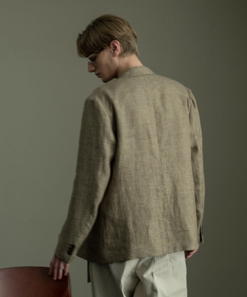 ADAM ET ROPE'（アダムエロペ）の「ボックス シルエット リネンブレザー（テーラードジャケット・メンズ・ベージュ系その他/ブラック・M/L）」の22枚目の写真