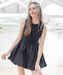 U.S. POLO ASSN. | 【U.S. POLO ASSN.】clear 別注 布帛切替ノースリーブバルーンミニワンピース(ワンピース)