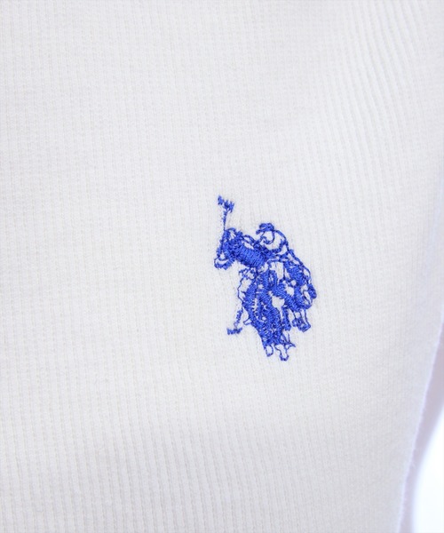 U.S. POLO ASSN.（ユーエスポロアッスン）の「【U.S. POLO ASSN.】clear 別注 布帛切替ノースリーブバルーンミニワンピース（ワンピース・レディース・ブラック/オフホワイト・F）」の14枚目の写真