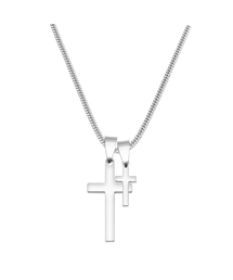 BLANCIER（ブランシエール）の「クロスダブル BM261N1232 十字 男性 ネックレス（ネックレス）」