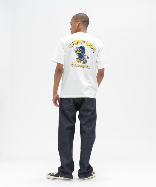 AVIREX(アヴィレックス)の「CHIEF DOG FLOCK PRINT T-SHIRT / チーフドッグ フロックプリント Tシャツ / AVIREX / アヴィレックス(Tシャツ/カットソー・メンズ・ホワイト/ネイビー・MEDIUM/XX-LARGE/X-LARGE/LARGE)」の4枚目の写真