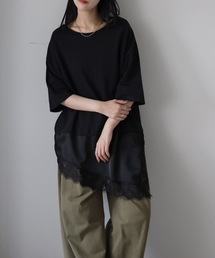 レースレイヤードドッキングTシャツ
