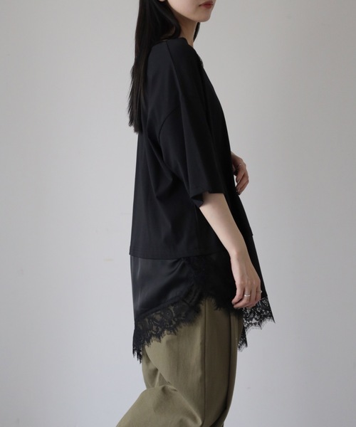YENNA(イェンナ)の「レースレイヤードドッキングTシャツ(Tシャツ/カットソー・レディース・ホワイト/ブラック・FREE)」の19枚目の写真