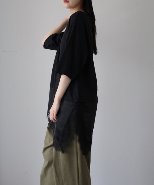 YENNA(イェンナ)の「レースレイヤードドッキングTシャツ(Tシャツ/カットソー・レディース・ホワイト/ブラック・FREE)」の21枚目の写真