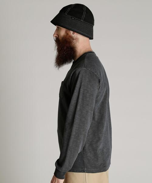 Schott(ショット)の「Schott/ショット/SLUB HENLEY LS T-SHIRT/スラブ ヘンリーネック ロンT(Tシャツ/カットソー・メンズ・ブラック/ネイビー・L/2XL/XL/M)」の4枚目の写真