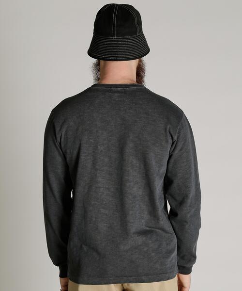 Schott(ショット)の「Schott/ショット/SLUB HENLEY LS T-SHIRT/スラブ ヘンリーネック ロンT(Tシャツ/カットソー・メンズ・ブラック/ネイビー・L/2XL/XL/M)」の5枚目の写真