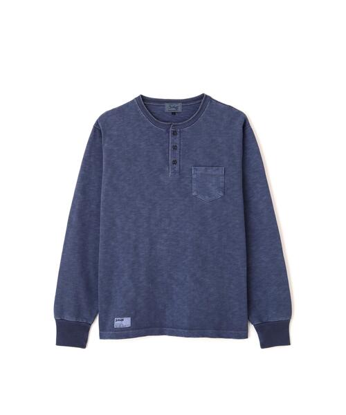 Schott(ショット)の「Schott/ショット/SLUB HENLEY LS T-SHIRT/スラブ ヘンリーネック ロンT(Tシャツ/カットソー・メンズ・ブラック/ネイビー・L/2XL/XL/M)」の16枚目の写真