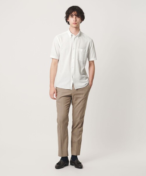UNITED ARROWS(ユナイテッドアローズ)の「シアサッカー ショートスリーブ ボタンダウン シャツ COMFORT EASY―MODEL 抗菌防臭(シャツ/ブラウス・メンズ・ネイビー/グレー系/ホワイト・M/XL/L/S)」の6枚目の写真