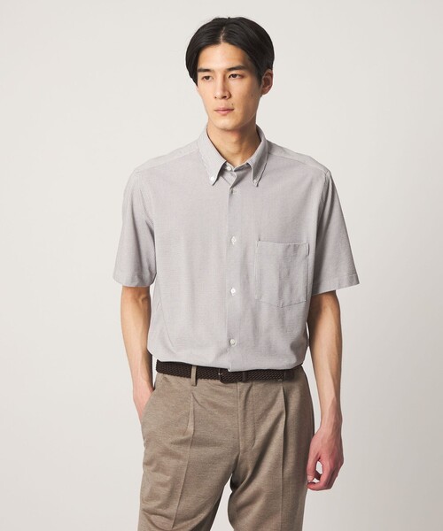 UNITED ARROWS(ユナイテッドアローズ)の「シアサッカー ショートスリーブ ボタンダウン シャツ COMFORT EASY―MODEL 抗菌防臭(シャツ/ブラウス・メンズ・ネイビー/グレー系/ホワイト・M/XL/L/S)」の7枚目の写真