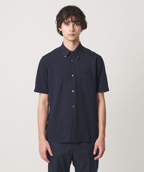 UNITED ARROWS(ユナイテッドアローズ)の「シアサッカー ショートスリーブ ボタンダウン シャツ COMFORT EASY―MODEL 抗菌防臭(シャツ/ブラウス・メンズ・ネイビー/グレー系/ホワイト・M/XL/L/S)」の8枚目の写真