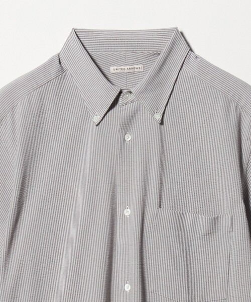 UNITED ARROWS(ユナイテッドアローズ)の「シアサッカー ショートスリーブ ボタンダウン シャツ COMFORT EASY―MODEL 抗菌防臭(シャツ/ブラウス・メンズ・ネイビー/グレー系/ホワイト・M/XL/L/S)」の16枚目の写真