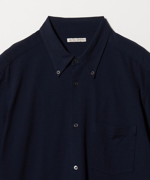 UNITED ARROWS(ユナイテッドアローズ)の「シアサッカー ショートスリーブ ボタンダウン シャツ COMFORT EASY―MODEL 抗菌防臭(シャツ/ブラウス・メンズ・ネイビー/グレー系/ホワイト・M/XL/L/S)」の21枚目の写真