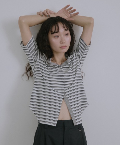 Мультимодный бордерснап ботан T‑shirt — Maru‑T Border Snap Button T