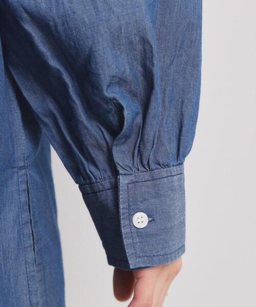 ITS'DEMO(イッツデモ)の「シアーデニムシャツ(シャツ/ブラウス・レディース・ネイビー/サックスブルー/ブルー・00)」の21枚目の写真