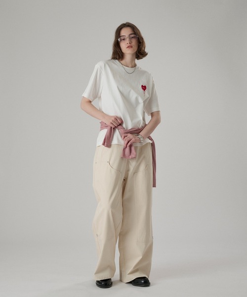 ONCILY（オンシェリー）の「FUNCTION HEART LOGO T-SHIRT / ファンクションハートロゴTシャツ（Tシャツ/カットソー・メンズ・ホワイト/ホワイト系その他/ブラック/ブラック系その他/ホワイト系その他2/ホワイト系その他3/ブラック系その他2/ブラック系その他3/ブラック系その他4/ブルー/イエロー/ピンク/ネイビー・SMALL/MEDIUM/LARGE）」の22枚目の写真