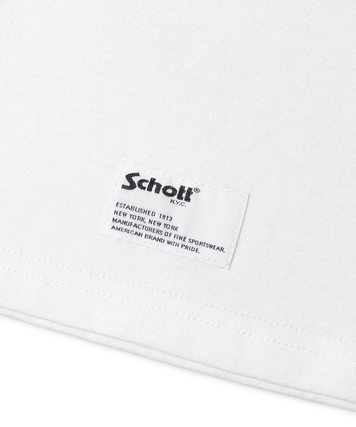 Schott(ショット)の「Schott-短丈 CIRCLE EAGLE COMPACT T-SHIRT(Tシャツ/カットソー・メンズ・ブラック/ホワイト・XL/L/M)」の3枚目の写真