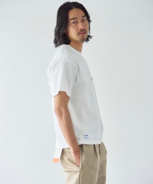 Schott(ショット)の「Schott-短丈 CIRCLE EAGLE COMPACT T-SHIRT(Tシャツ/カットソー・メンズ・ブラック/ホワイト・XL/L/M)」の10枚目の写真