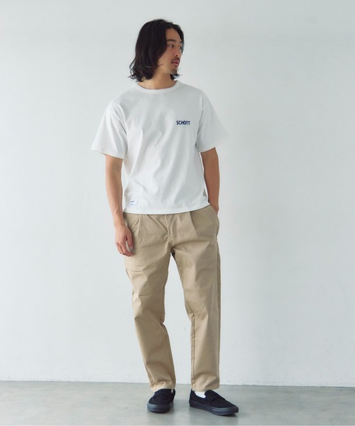Schott(ショット)の「Schott-短丈 CIRCLE EAGLE COMPACT T-SHIRT(Tシャツ/カットソー・メンズ・ブラック/ホワイト・XL/L/M)」の15枚目の写真
