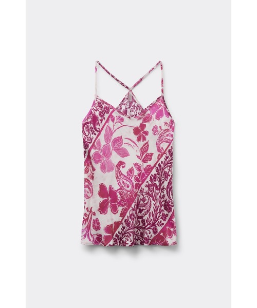 Intimissimi(インティミッシミ)の「“Brighten Your Day” ビスコース サテン トップス(キャミソール・レディース・チェリーピンク・S/M/L)」の6枚目の写真