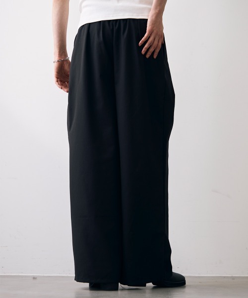 Shoowtime（ショウタイム）の「Double tuck wide slacks / 2タックワイドスラックス（スラックス・メンズ・ブラック/グレー・MEDIUM/LARGE/X-LARGE）」の8枚目の写真