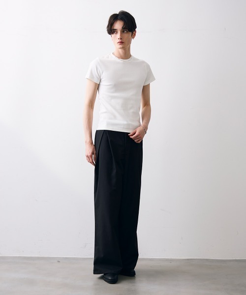 Shoowtime（ショウタイム）の「Double tuck wide slacks / 2タックワイドスラックス（スラックス・メンズ・ブラック/グレー・MEDIUM/LARGE/X-LARGE）」の10枚目の写真